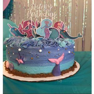 mermaid under the sea cupcake toppers